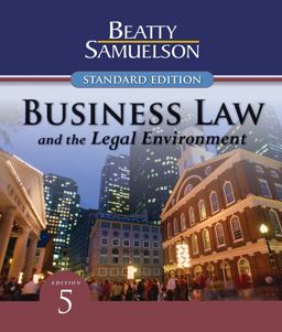 Business Law and the Legal Environment, Standard Edition 5th 9780324663525 Front Cover