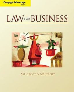 Law for Business 17th 9780324786538 Front Cover
