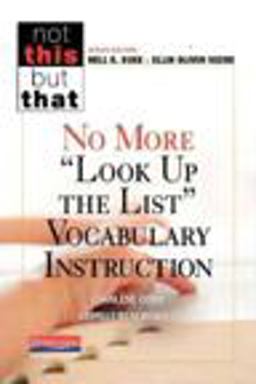 No More Look up the List Vocabulary Instruction  9780325049205 Front Cover
