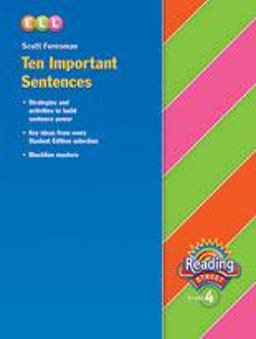 Reading 2007 Ten Important Sentences Grade 4