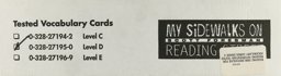 Reading 2008 Sidewalks for Reading Intervention Tested Vocabulary Cards Grade 4