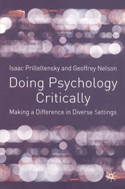 Doing Psychology Critically Making a Difference in Diverse Settings  9780333922842 Front Cover