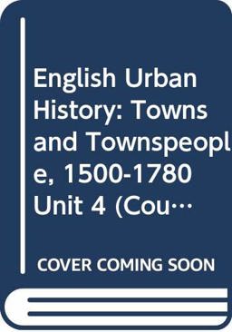 English Urban History 1500-1780