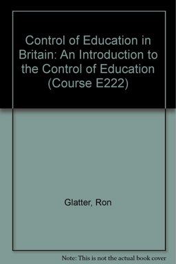 Introduction to the Control of Education in Britain 1979 9780335068104 Front Cover