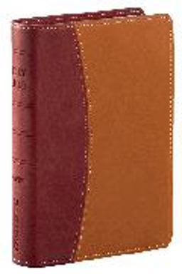 NIV Compact Reference Italian Duo-Tone Burgandy/ Tan