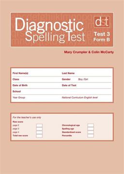Diagnostic Spelling Test Diagnostic Spelling Test