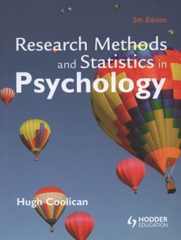 Research Methods and Statistics in Psychology 5th 9780340983447 Front Cover