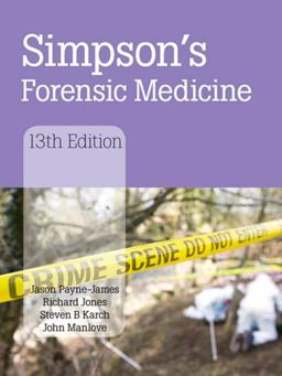Simpson's Forensic Medicine 13th 9780340986035 Front Cover