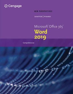 New Perspectives Microsoftï¿½Office 365 and Wordï¿½ 2019 Comprehensive  9780357026182 Front Cover