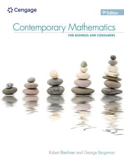 WebAssign for Brechner/Bergeman's Contemporary Mathematics for Business & Consumers, 9th Edition [Instant Access], Multi-Term 9th 9780357026519 Front Cover