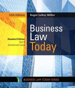 Business Law Today, Standard: Text and Summarized Cases Text and Summarized Cases 12th 9780357038161 Front Cover