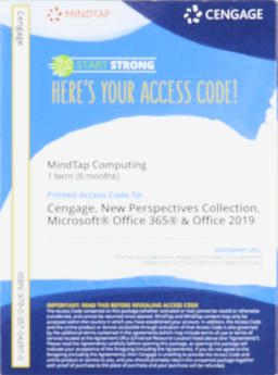 MindTap for Carey/Pinard/Shaffer/Shellman/Vodnik's the New Perspectives Collection, Microsoft Office 365 and Office 2019, 1 Term Printed Access Card