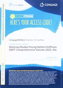 CNOWv2 for Maloney/Raabe/Young/Nellen/Hoffman 's South-Western Federal Taxation 2020: Comprehensive, 2 Terms Printed Access Card