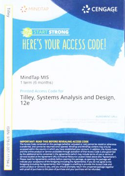 MindTap for Tilley's Systems Analysis and Design, 1 Term Printed Access Card