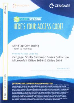 MindTap for Cable/Freund/Monk/Sebok/Starks/Vermaat's the Shelly Cashman Series Collection, Microsoft Office 365 and Office 2019, 1 Term Printed Access Card