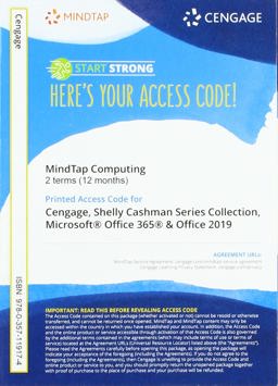 MindTap for Cable/Freund/Monk/Sebok/Starks/Vermaat's the Shelly Cashman Series Collection, Microsoft Office 365 and Office 2019, 2 Terms Printed Access Card