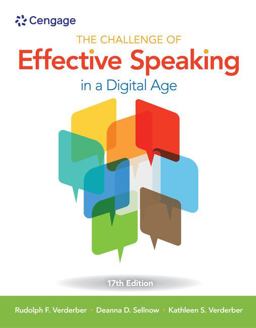 MindTap V2.0 for Verderber/Sellnow/Verderber's The Challenge of Effective Speaking in a Digital Age, 17th Edition [Instant Access], 1 term 17th 9780357122501 Front Cover