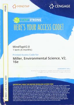 MindTapV2. 0 for Miller/Spoolman's Environmental Science, 1 Term Printed Access Card