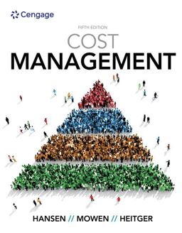 Cost Management:  9780357141090 Front Cover