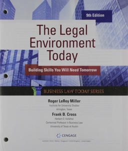 Bundle: the Legal Environment Today, Loose-Leaf Version, 9th + MindTap 1 Term Printed Access Card