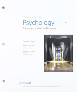 Bundle: Introduction to Psychology: Gateways to Mind and Behavior, Loose-Leaf Version, 15th + MindTapV2. 0, 1 Term Printed Access Card 15th 9780357324851 Front Cover