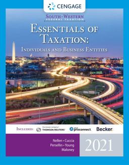 South-Western Federal Taxation 2021 Essentials of Taxation: Individuals and Business Entities (with Intuit ProConnect Tax Online and RIA CheckPoint 1 Term Printed Access Card) 24th 9780357359341 Front Cover