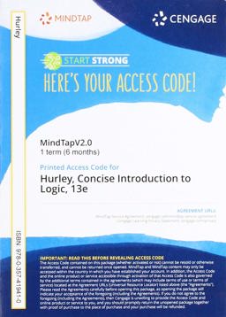 MindTapV2.0 for Hurley/Watson's A Concise Introduction to Logic, 13th Edition [Instant Access], 1 term 13th 9780357419410 Front Cover