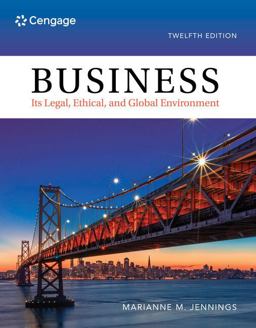 Business Its Legal, Ethical, and Global Environment 12th 9780357447642 Front Cover