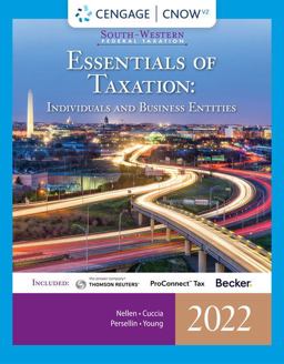 South-Western Federal Taxation 2022: Essentials of Taxation: Individuals and Business Entities