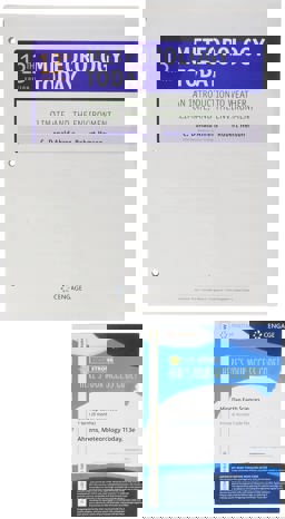 Bundle: Meteorology Today: an Introduction to Weather, Climate, and the Environment, Loose-Leaf Version,13th + MindTap, 1 Term Printed Access Card Bundle: Meteorology Today: an Introduction to Weather, Climate, and the Environment, Loose-Leaf Version,13th + MindTap, 1 Term Printed Access Card