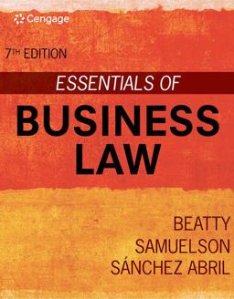 Essentials of Business Law 7th 9780357633960 Front Cover