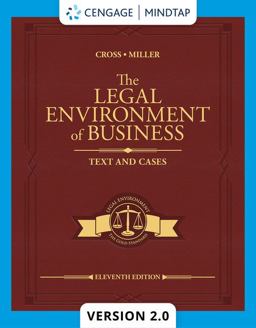 MindTapV2. 0 for Cross/Miller's the Legal Environment of Business: Text and Cases, 1 Term Printed Access Card