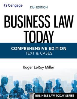 MindTap for Miller's Business Law Today, Comprehensive, 1 Term Printed Access Card