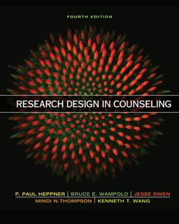 Research Design in Counseling 4th 9780357670767 Front Cover
