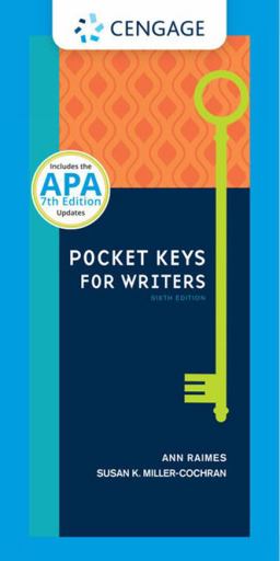 Pocket Keys for Writers (w/ APA7E Updates and MLA9E Update Card) 6th 9780357792667 Front Cover