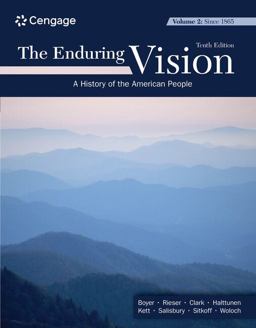 Enduring Vision, Volume II: Since 1865 10th 9780357799314 Front Cover