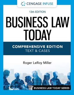Cengage Infuse for Miller's Business Law Today, Comprehensive, 1 Term Printed Access Card