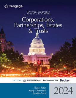 South-Western Federal Taxation 2024 Corporations, Partnerships, Estates and Trusts 47th 9780357900673 Front Cover