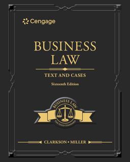     BUSINESS LAW:TEXT+CASES  9780357985533 Front Cover