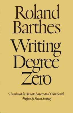 Writing Degree Zero  9780374521394 Front Cover