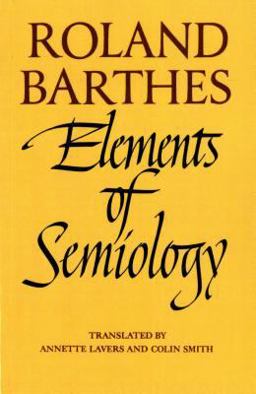 Elements of Semiology  9780374521462 Front Cover