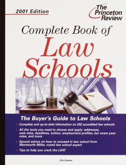 Complete Book of Law Schools 2001