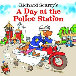 Richard Scarry's a Day at the Police Station  9780375828225 Front Cover