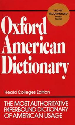 Oxford American Dictionary  9780380607723 Front Cover