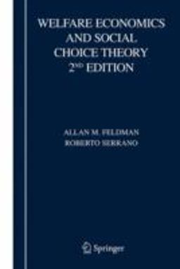 Welfare Economics and Social Choice Theory 2nd 9780387293677 Front Cover