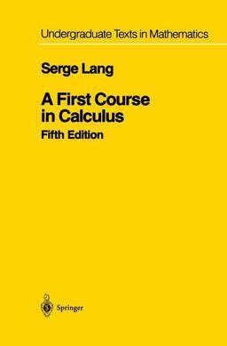 First Course in Calculus 5th 9780387962016 Front Cover