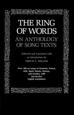 Ring of Words An Anthology of Song Texts  9780393006773 Front Cover