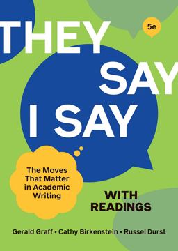 They Say / I Say with Readings 5th 9780393538731 Front Cover