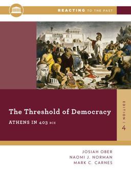 Threshold of Democracy Athens in 403 B. C. 4th 9780393938876 Front Cover