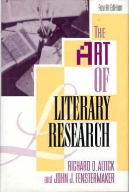 Art of Literary Research 4th 9780393962406 Front Cover
